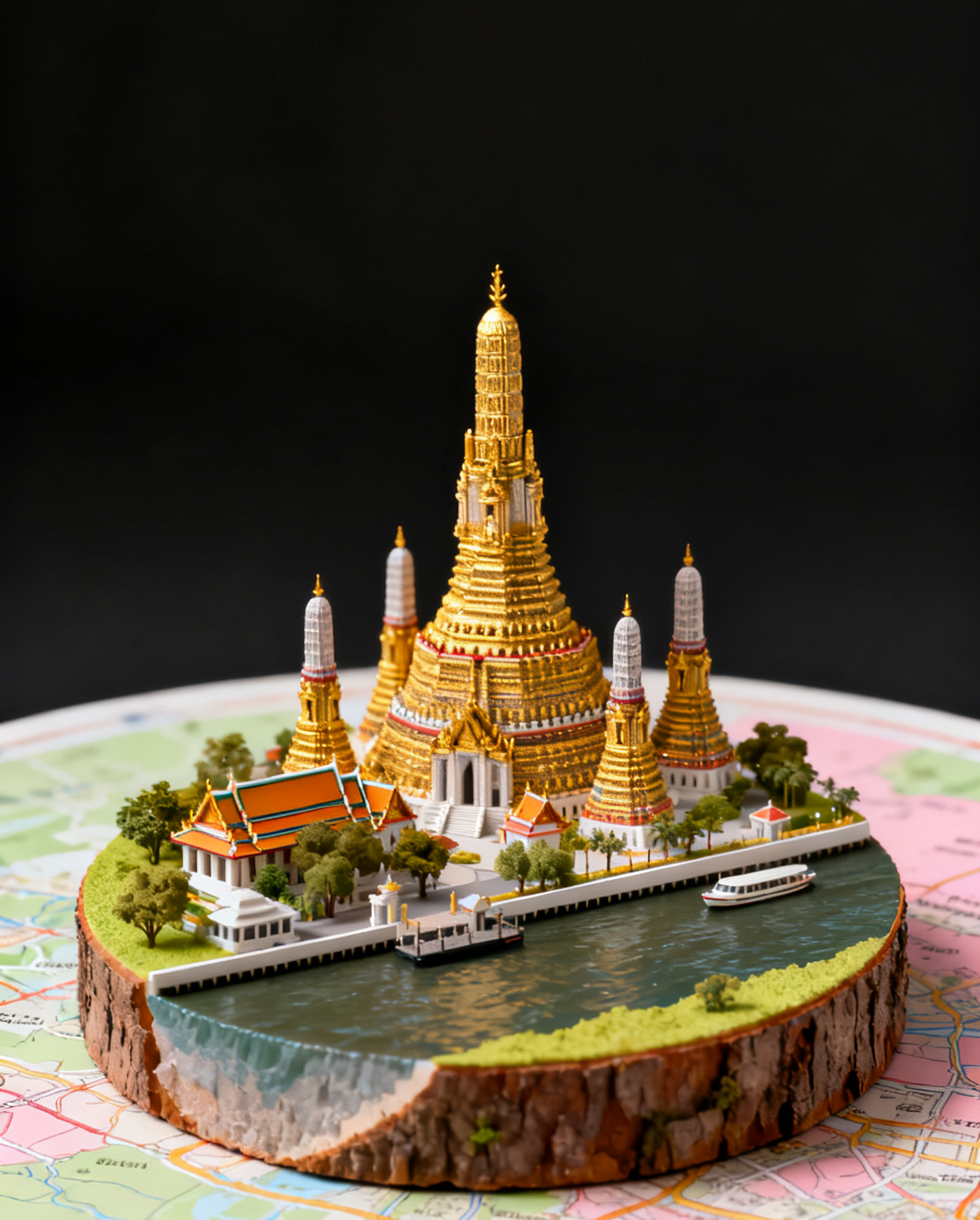 Bangkok, Thailand, as a miniature diorama